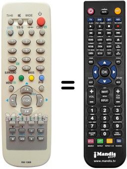 Replacement remote control HUAYU RM-108B