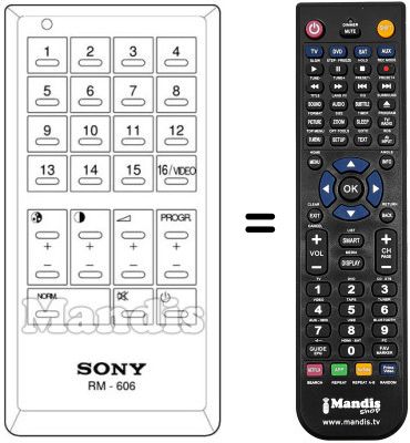 Replacement remote control RM606S