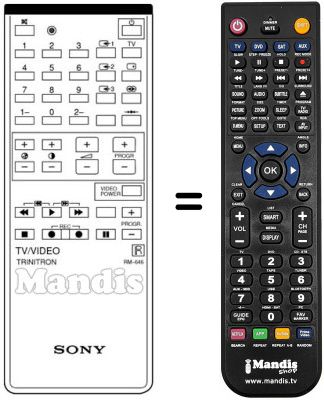 Gleichwertige Fernbedienung Samsung RM646 Gleichwertige Fernbedienung Samsung RM646