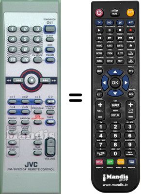 Replacement remote control JVC RM-SHXZ10A