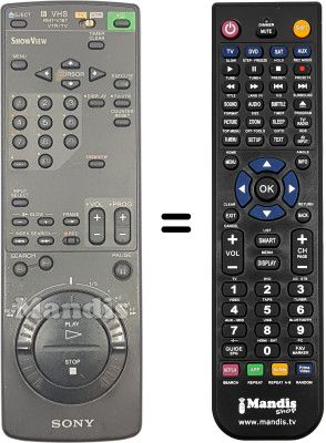 Gleichwertige Fernbedienung Sony SLV-E300 Gleichwertige Fernbedienung Sony SLV-E300