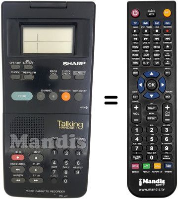 Gleichwertige Fernbedienung Sharp VC-TS313RM