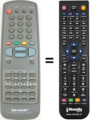 Replacement remote control Sharp RRMC-G1073BMSA