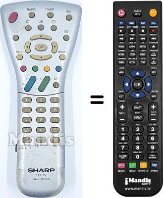 Replacement remote control Sharp LC-32GA6IKRU