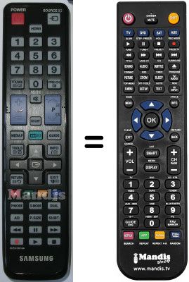 Replacement remote control Samsung PS50C551G2W/XXC