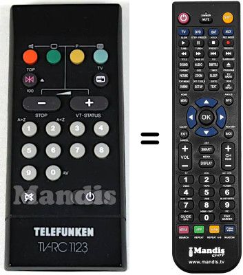 Replacement remote control Telefunken FS435MC Replacement remote control Telefunken FS435MC