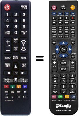 Replacement remote control Samsung PS51E490B1W/XZG