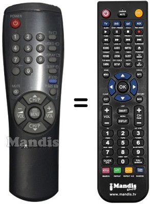Gleichwertige Fernbedienung Samsung AA59-00104D Gleichwertige Fernbedienung Samsung AA59-00104D