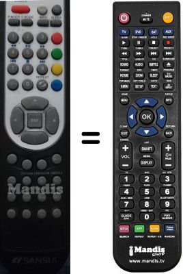 Replacement remote control Sansui TV191LED