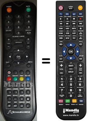 Replacement remote control Schaub Lorenz LD195-D13HB