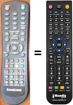Replacement remote control Schaub Lorenz LT154-130DBU