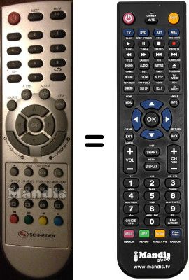 Gleichwertige Fernbedienung SCHNEIDER STFT1997 Gleichwertige Fernbedienung SCHNEIDER STFT1997