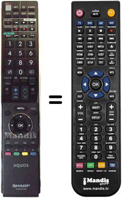 Gleichwertige Fernbedienung Sharp LC-60LE635E