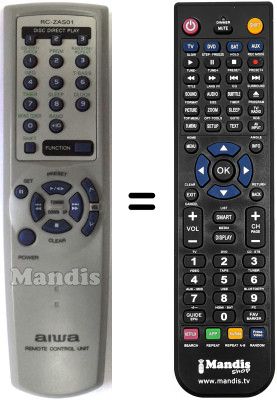 Replacement remote control Aiwa NSX-S555