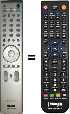 Gleichwertige Fernbedienung Sony KDLS26A11E Gleichwertige Fernbedienung Sony KDLS26A11E