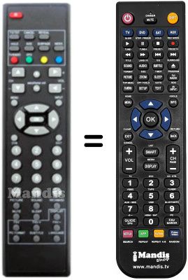 Gleichwertige Fernbedienung Sunstech TLI1900T