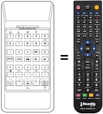 Replacement remote control Thomson 56CK41E