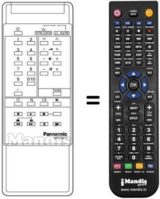 Replacement remote control Panasonic TNQ8E0418