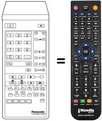 Replacement remote control Panasonic TNQ8E0422