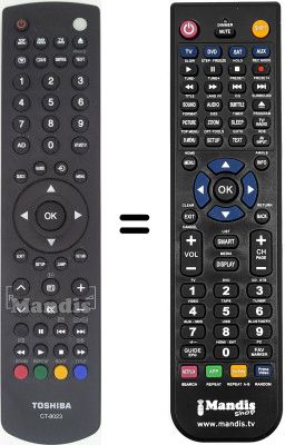 Replacement remote control Toshiba CT-8023 Replacement remote control Toshiba CT-8023