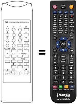 Replacement remote control Sound Color TVC9420