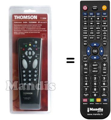 Replacement remote control Thomson NATURE2 Replacement remote control Thomson NATURE2