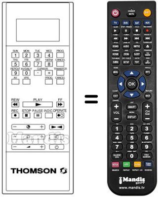 Replacement remote control REMCON842 Replacement remote control REMCON842