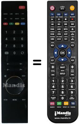 Gleichwertige Fernbedienung Schaub Lorenz 32LT31