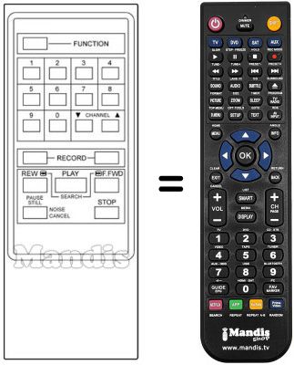 Replacement remote control REMCON1361