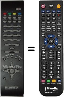 Gleichwertige Fernbedienung Telefunken TE22880FB6