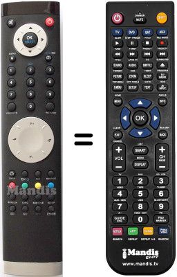 Gleichwertige Fernbedienung Acoustic Solutions LCD W22DVD95FW