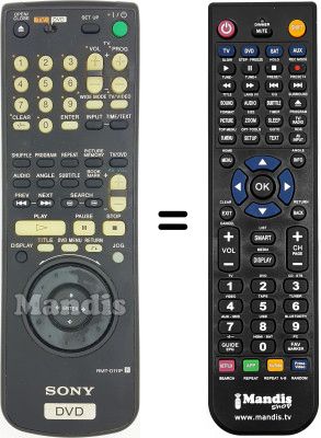 Replacement remote control Sony DVP-S7700