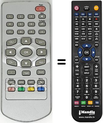 Gleichwertige Fernbedienung Bush DFTA1000