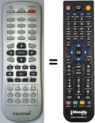 Gleichwertige Fernbedienung Amstrad DXS3800