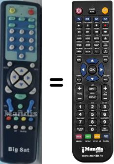 Replacement remote control Bigsat DSR5500 DELUXE