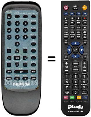 Replacement remote control Thomson DTH1000