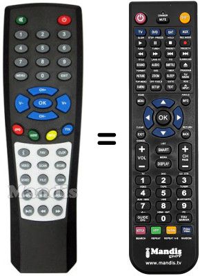 Gleichwertige Fernbedienung DIKOM DVBT9004