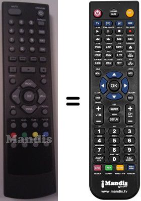 Replacement remote control Denver DMB-105 HD