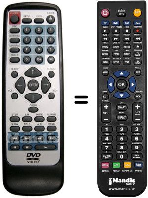 Replacement remote control MUSTEK V56LA 2