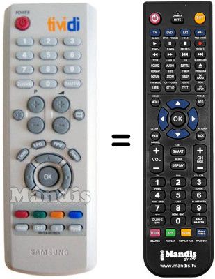 Gleichwertige Fernbedienung Samsung DCB-B360G Gleichwertige Fernbedienung Samsung DCB-B360G