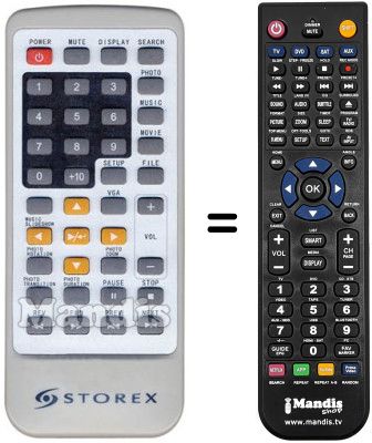 Replacement remote control STOREX MPIX351