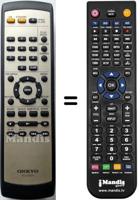 Replacement remote control Onkyo DV-SP502E