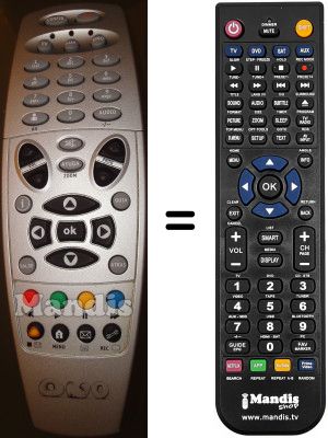 Replacement remote control TEXAS INSTRUMENTS CFT2142-TEXAS-INSTRUMENTS