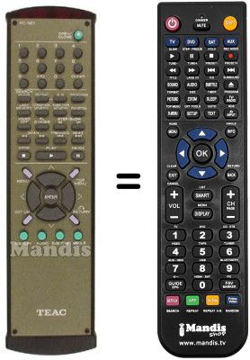Replacement remote control TEAK DV50