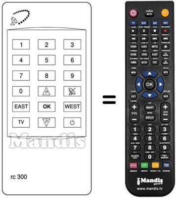 Replacement remote control RC300
