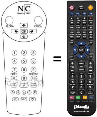Replacement remote control RC8237 / 00