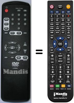 Replacement remote control Thomson DVD400SA