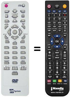 Gleichwertige Fernbedienung Telesystem TS5.2VX