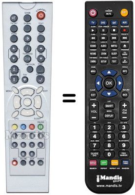 Replacement remote control VISIONIC VNT2