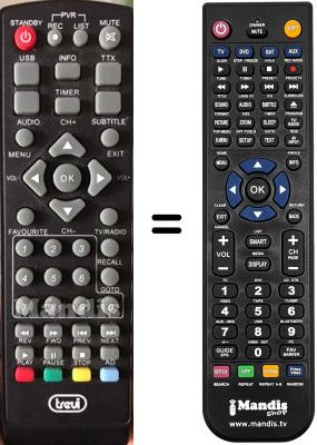 Replacement remote control Trevi HE3375TS